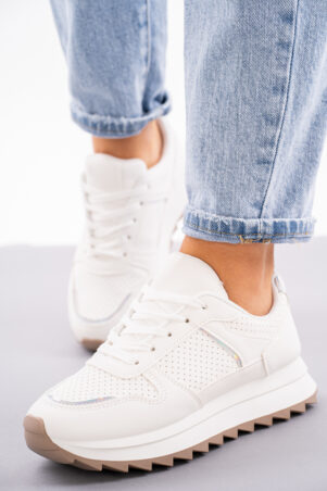 Białe sportowe buty damskie adidasy Salva