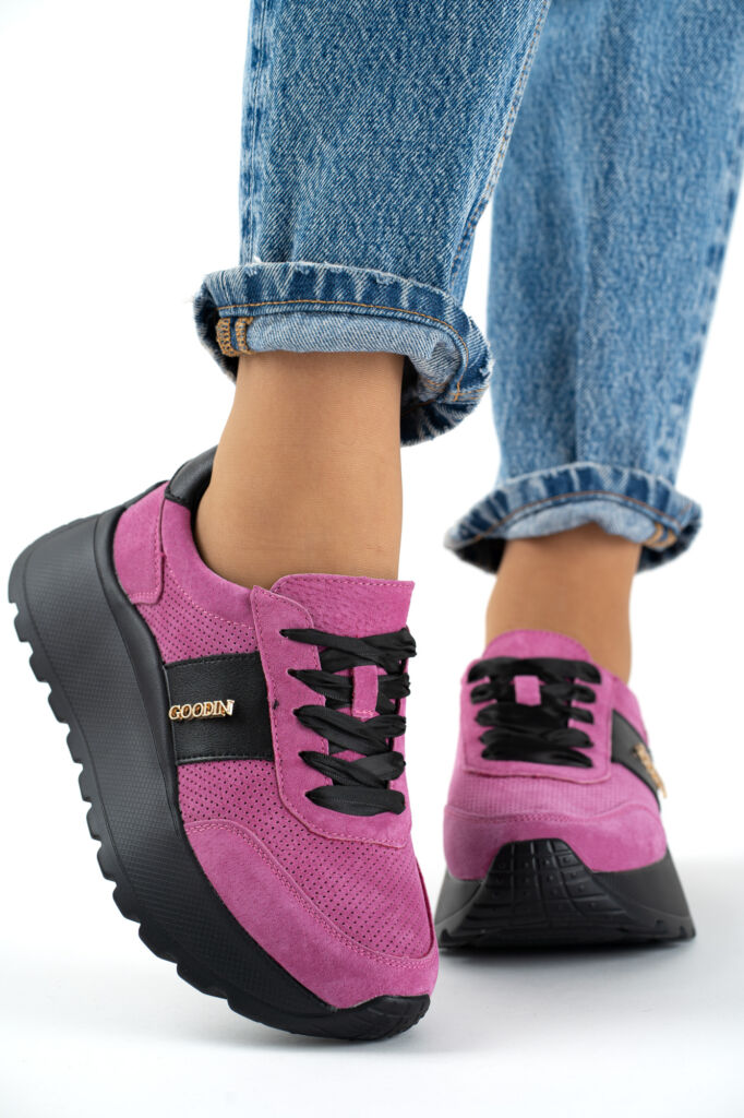 Sneakersy damskie na platformie